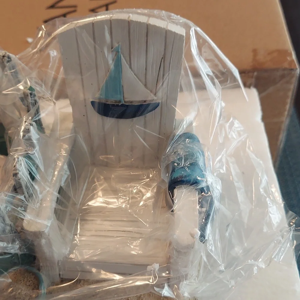 Yankee Candle Sailboat Beach Chair Candle Holder Fits LG Jar & Signature BNWT SO